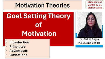 Goal-Setting theory Theory of Motivation By Locke /MBA/BBA/UGC NET/PSU/ Management/Dr. Barkha