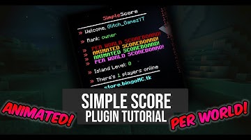 Scoreboard plugin tutorial | Simple Score Minecraft Plugin | Spigot plugin showcase!