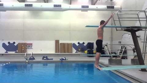 Double backflip off diving board