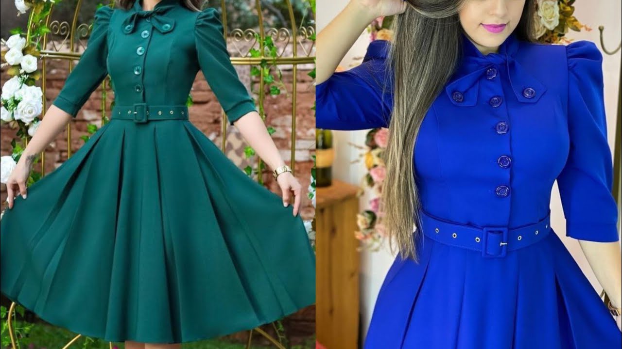 How to make a box pleated dress with front buttons, princess armhole darts and belt How to make a box pleated dress with front buttons, princess armhole darts and belt