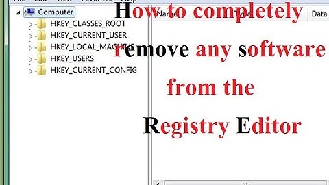 How to completely remove any software from the registry editor