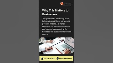 The government has introduced AI-powered tools to curb GST fraud by detecting fake invoicing