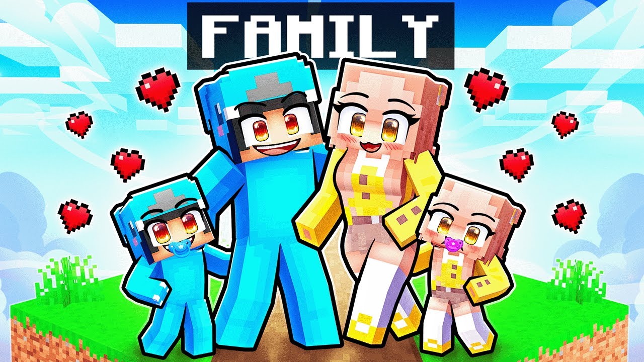 Having A FAMILY With REAL LIFE GIRLFRIEND in Minecraft...