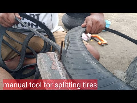 видео: Manual tool for splitting tire