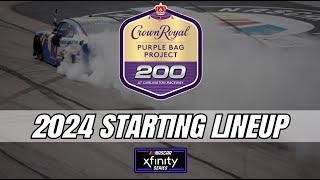 2024 Crown Royal 200 at DARLINGTON | NASCAR Xfinity Series STARTING LINEUP