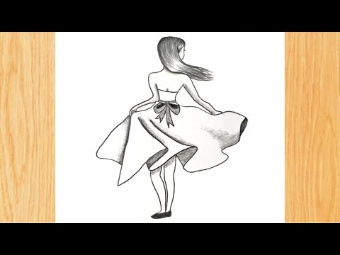 Video Vẽ cô gái mặc đầm bằng bút chì cho người mới tập | how... - youtube