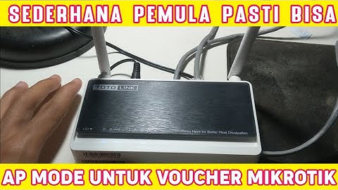 Cara Seeting Totolink N300RT Sebagai AP Hotspot Mikrotik Voucheran