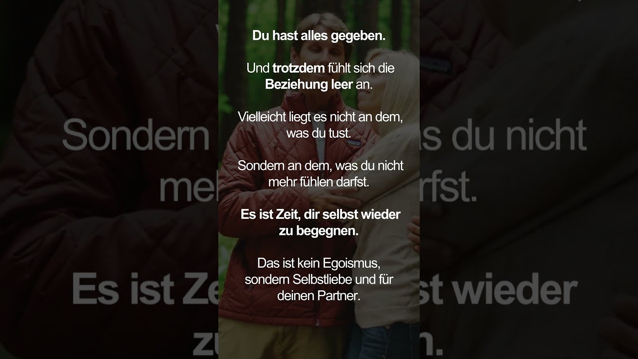 Warum du dich in deiner Beziehung leer fühlst, obwohl du alles gibst