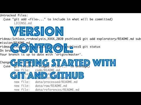 How to set up git for a bioinformatics project: using version control with git and GitHub (CC014)