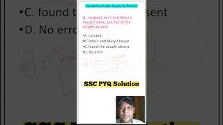 SSC English previous year paper | English common error for ssc cgl | #ssc #cgl #shorts #english