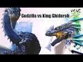 Drawing Godzilla vs King Ghidorah | the battle of giant monsters .