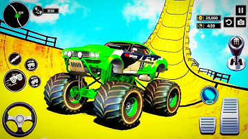 Monster Truck 🔥Mega Ramp Impossible  Extreme Drive || GT Car Stunts || Android Gameplay #car #stunt