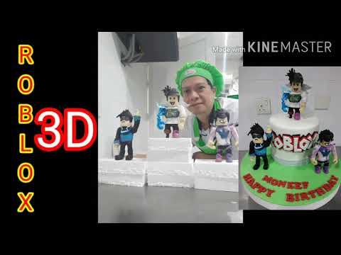 How To Make 3d Roblox Cake Topper Edible Characters Birthday Cake Youtube - roblox birthday cake topper