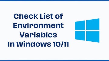 How To Check List of Environment Variables In Windows 10/11