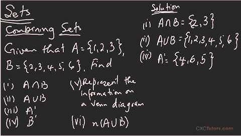 CXC Tutors combining sets