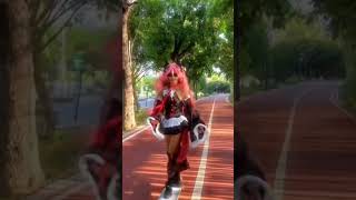 Krul Tepes Longboarding #longboarding #cosplay #shorts