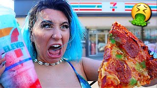 Eating ONLY Gas Station Food for 24 HOURS *I got so sick*