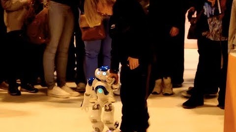 NAO H25 Humanoid Robot - Follows when Led by the Hand - The Gadget Show Live 2013