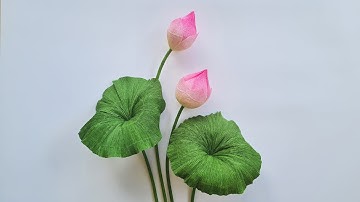 How To Make Lotus Paper Flower (P2) / Paper Flower / Góc nhỏ Handmade
