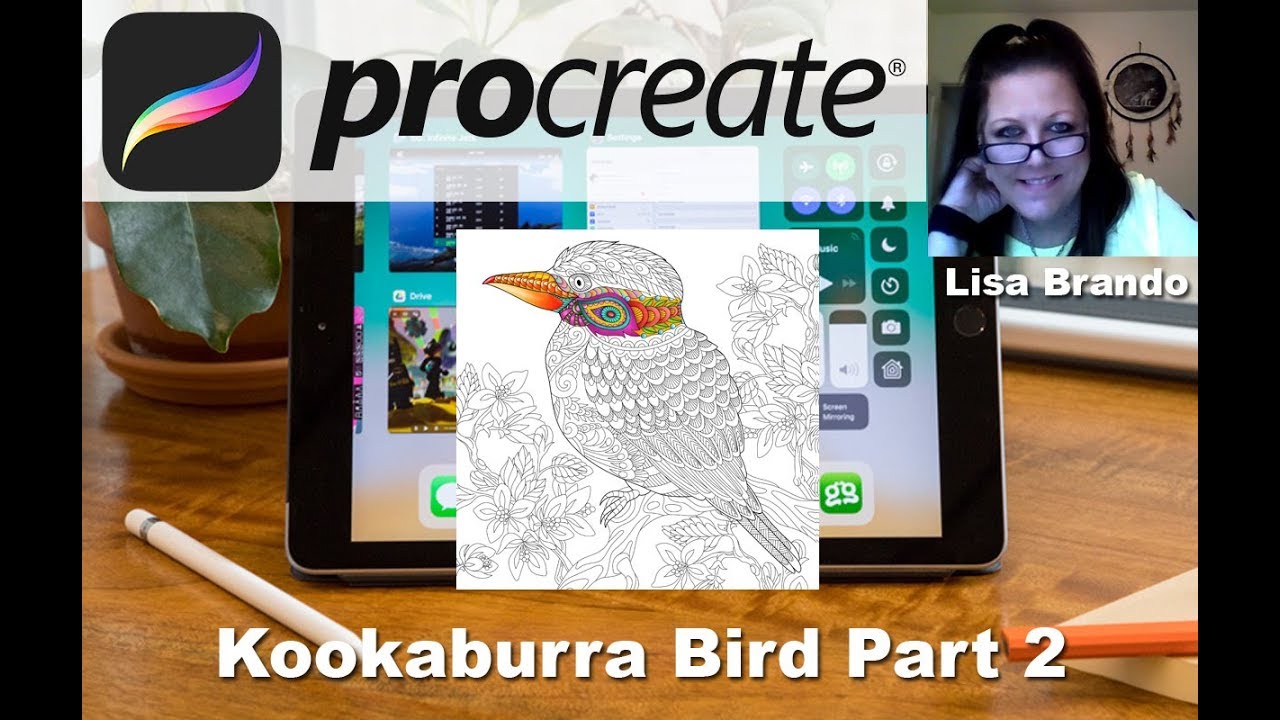 Download Procreate Coloring Tutorial Kookaburra Bird Zentangle On ...