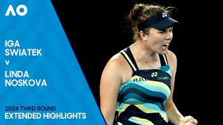 Iga Swiatek v Linda Noskova Extended Highlights | Australian Open 2024 Third Round