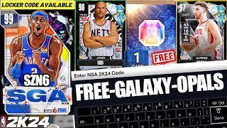 Hurry and Use the New Guaranteed Free Galaxy Opal Locker Codes in MyTeam! NBA 2K24 Locker Codes