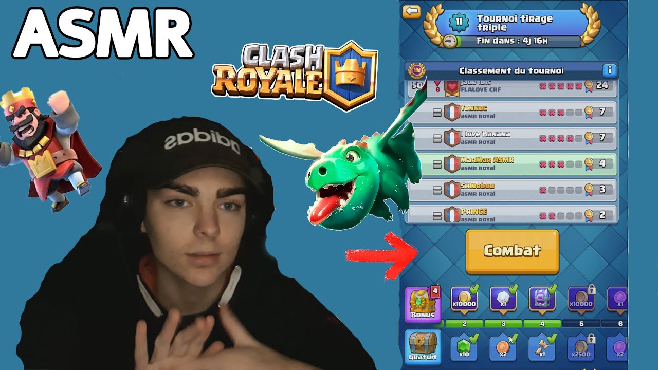 ASMR Clash Royale / On Fait Le Tournoi Du Tirage Triple !
