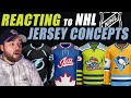 Reacting to NHL Jersey Concepts (Designs by Gordon)