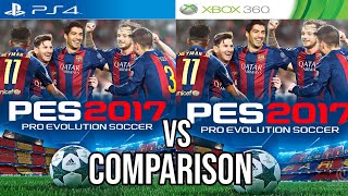 PES 2017 PS4 Vs Xbox 360 - YouTube