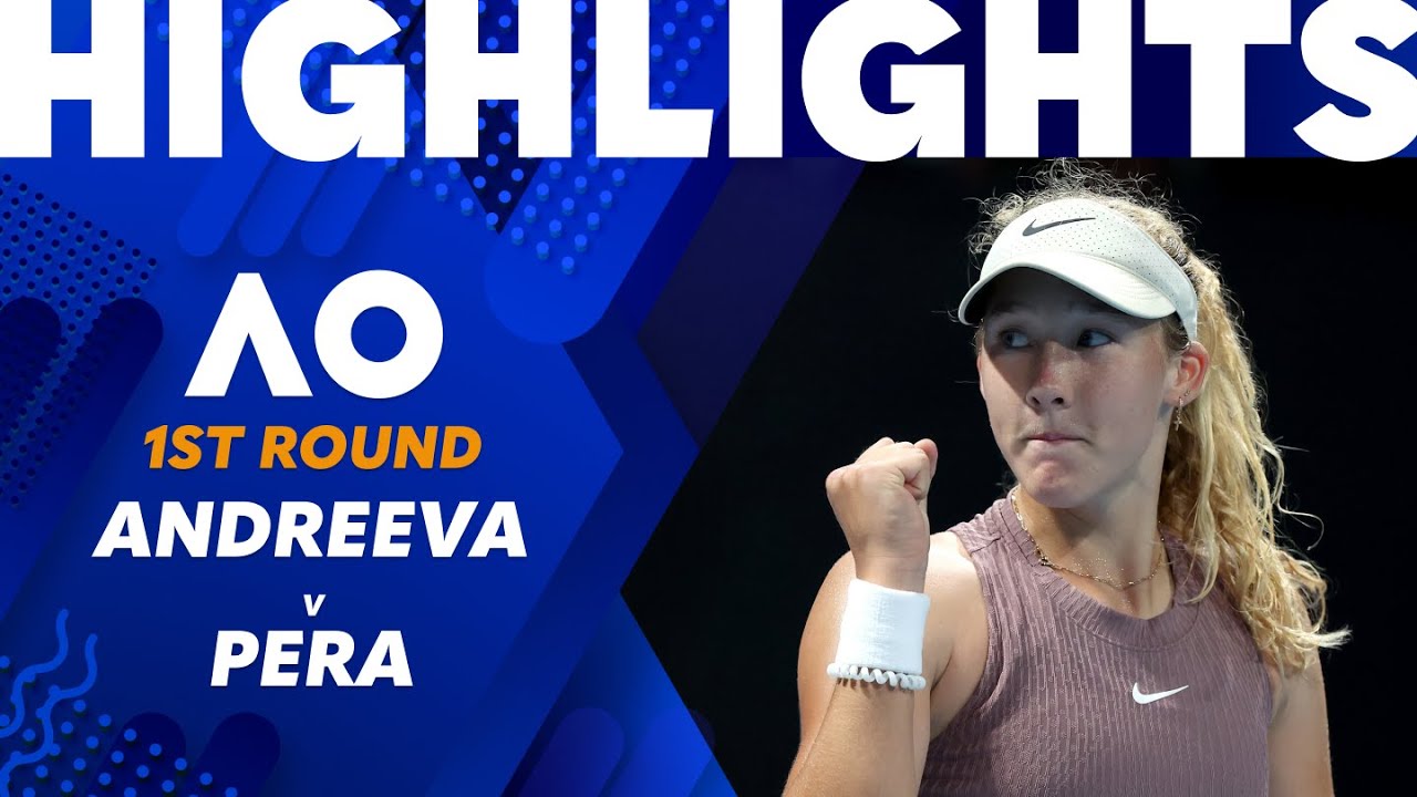 Mirra Andreeva v Bernarda Pera - 2024 Australian Open: Round 1 ...