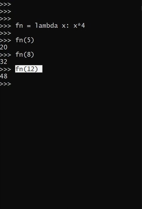 Python Lambda Function - YouTube
