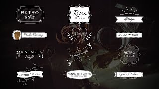 Retro Titles And Lower Thirds Premiere Pro Templates