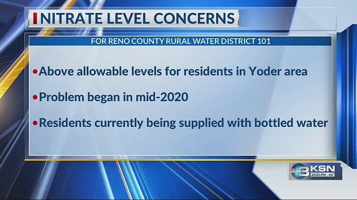 Reno County taking action after years of residents having high nitrate levels in water