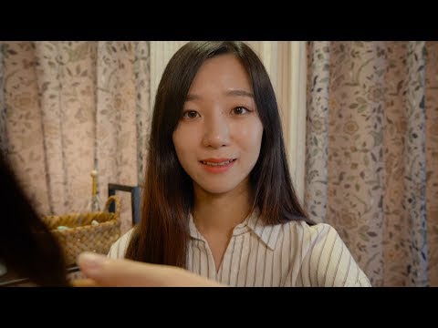 ASMR 日本語 🍂秋の夜にヘアケアしてあげます :) - ささやき, 髪の毛ブラスィン, 頭皮マッサージ