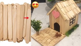 Make a Beautiful (House +Swing)  from Popsicle stick - simple DIY