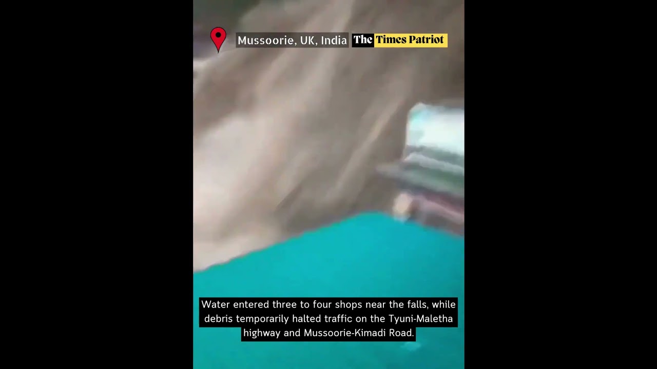 Mussoorie Rains Trigger Chaos at Kempty Falls; Debris Blocks Roads, Shops Inundated