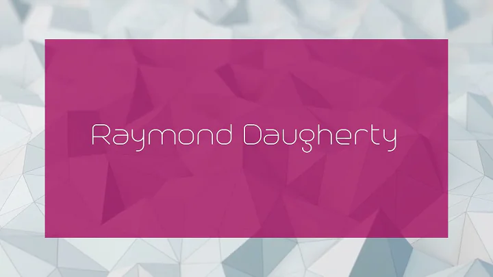 Raymond Daugherty - appearance