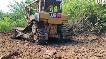 The Caterpillar D6R XL Bulldozer is Great for Working on Plantation Roads