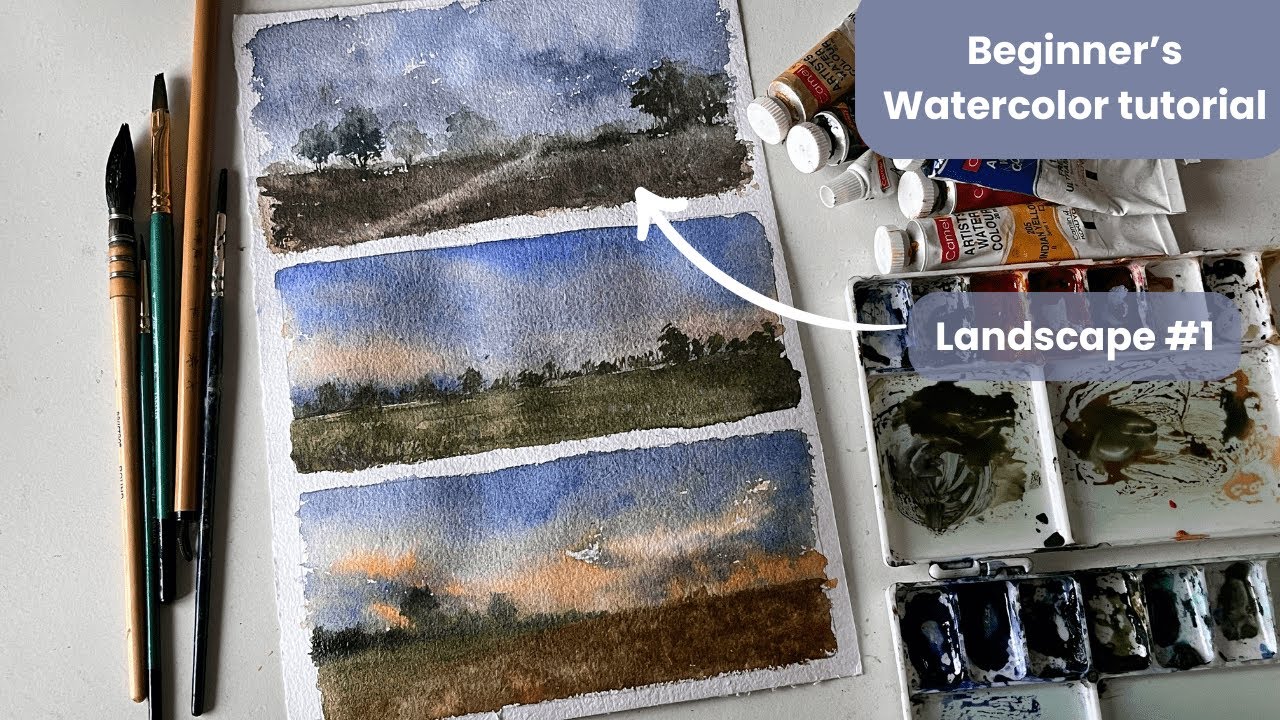 Watercolour Painting Tutorial With Simple Steps for Beginners - YouTube