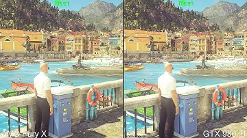 Hitman Sapienza DX12 GTX 980 TI Vs AMD Fury X Frame Rate Comparison