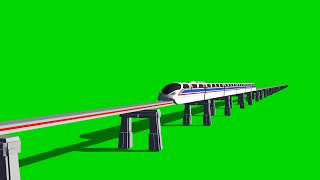 Green screen train animation