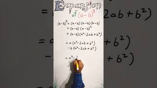 Expansion formula  of  (a-b)^3 #maths #shorts  #revision #study #education #fun