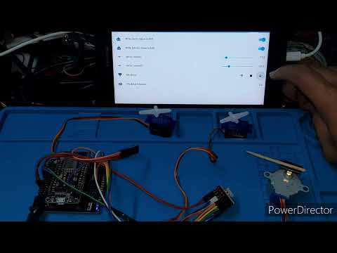 Demo Servo and stepper motor control using esp8266, esphome, Homeassistant