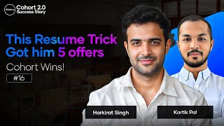 This Resume Trick got him 5 offers  | 100xdevs Success stories
