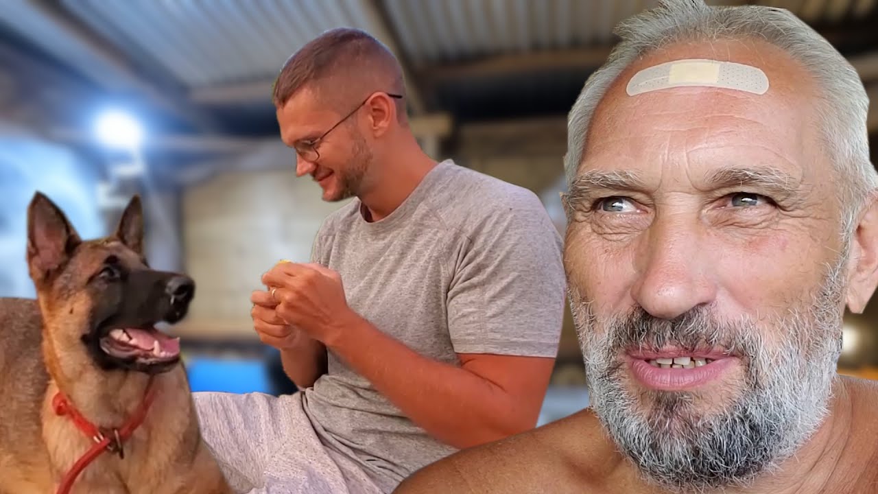 Батя расшиб лоб. Купили бамбуковые шторы