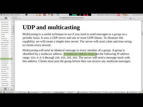 java network programming 1.10 برمجة الشبكات بلغة الجافا. الارسال الى مجموعة عملاء . بروتوكول UDP