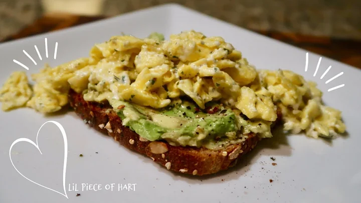 Garlic & Herb Cheesy Eggs with Avocado Toast | Transition to Low Carb Recipe | lil Piece of Hart