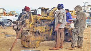 Restoration of Komatsu D155 Dozer Engine Rebuild  Complete Process