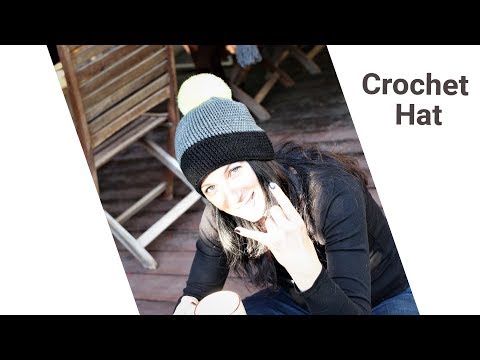 How to crochet a front post double crochet hat adult small size
