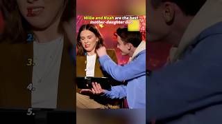 Millie and Noah are the best mother-daughter duo.#noahschnapp #milliebobbybrown #strangerthings